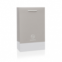 White recycled paper bag with rope handle